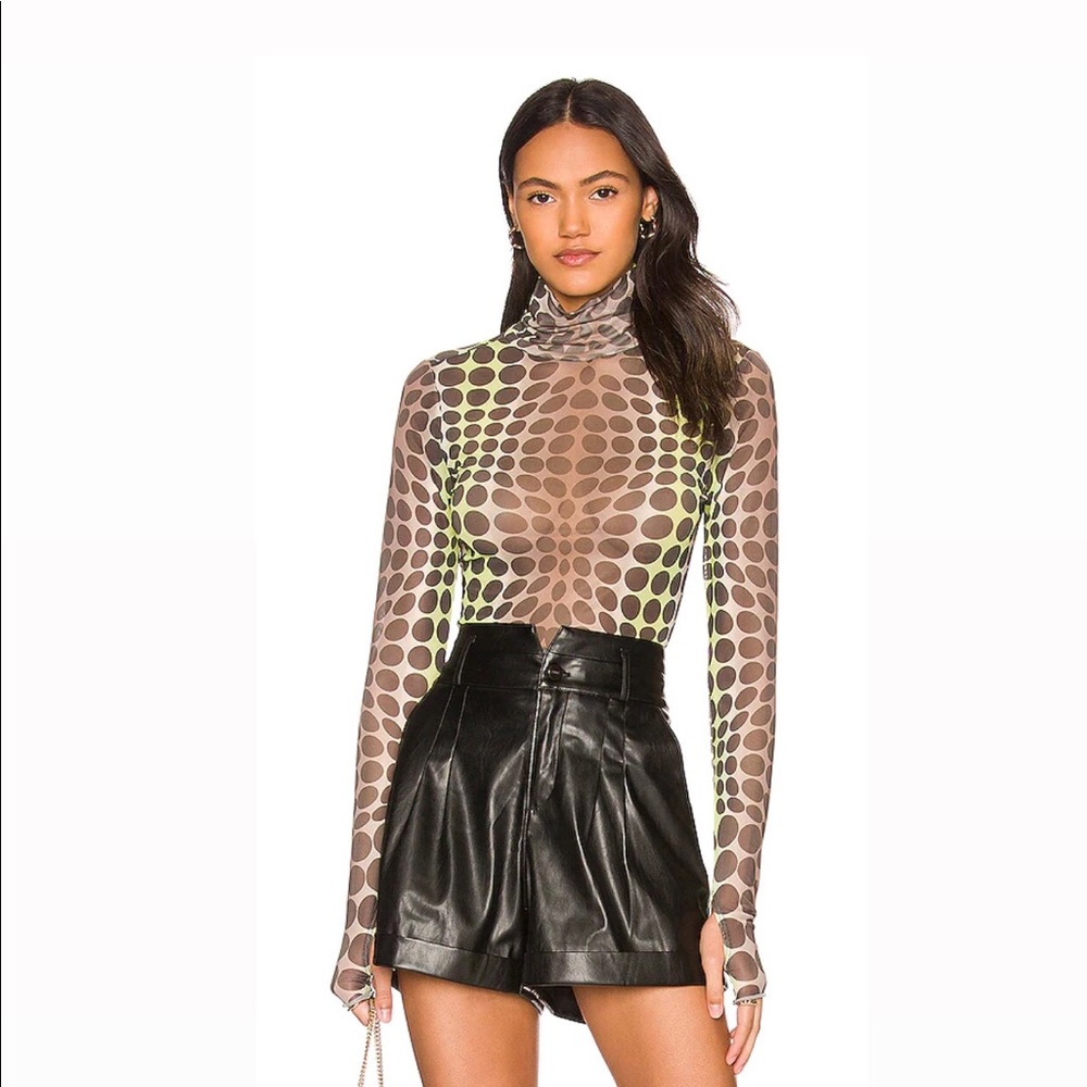 NWT AFRM Zadie Power Mesh Top